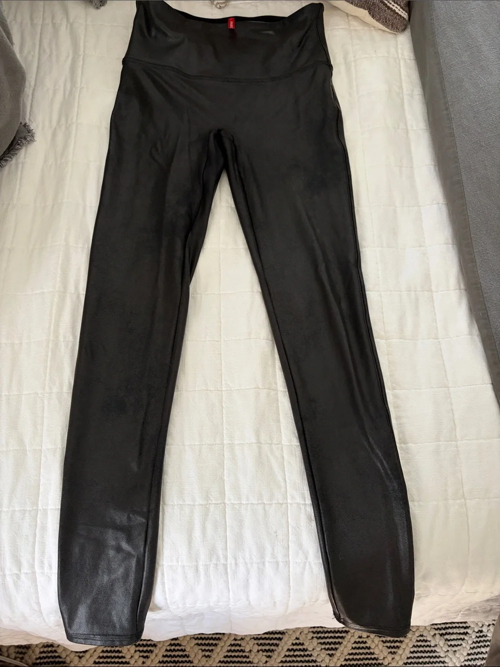 SPANX Black Faux Leather Leggings